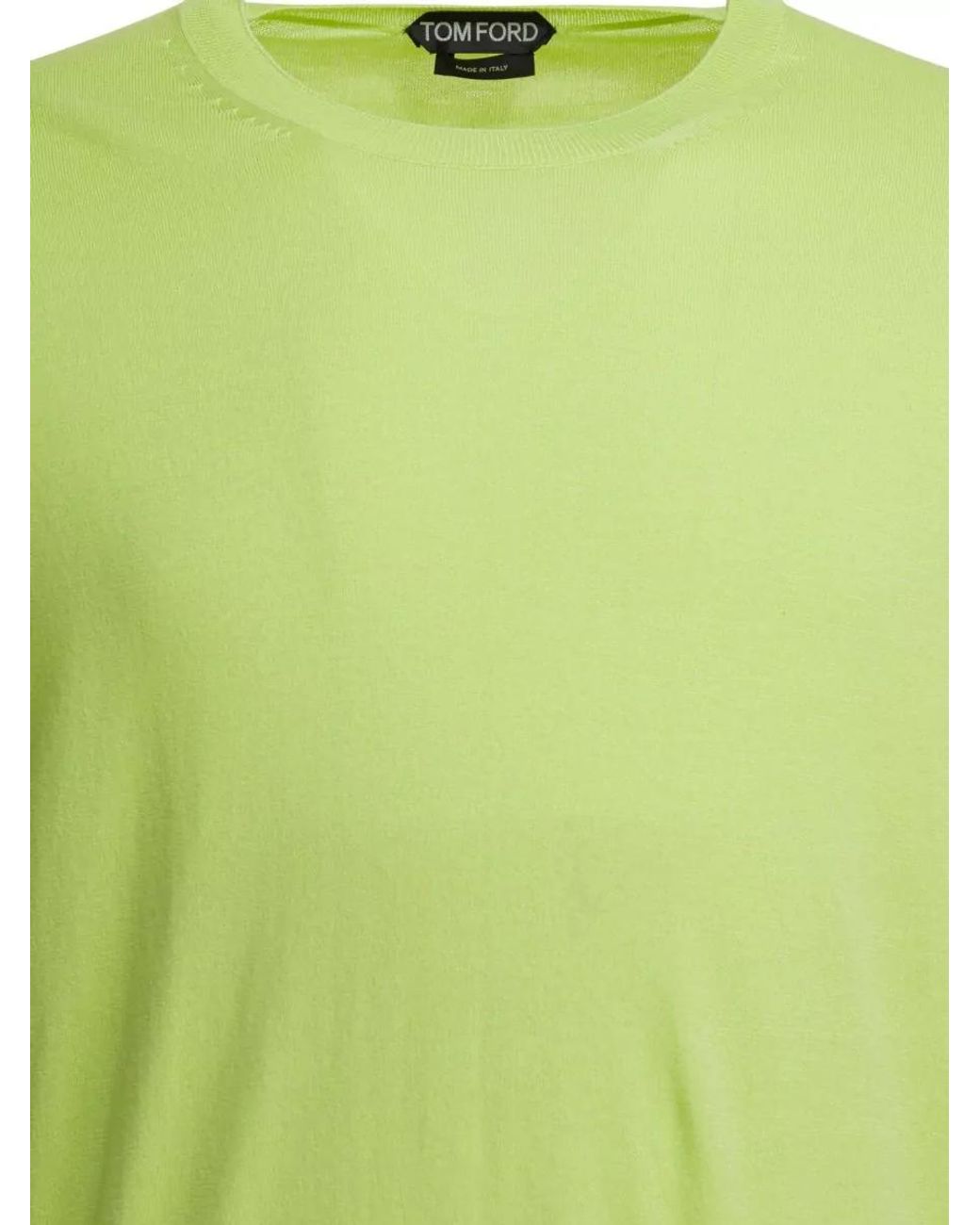 Tom Ford Green Cotton Crew-Neck Long-Sleeve Sweater for men