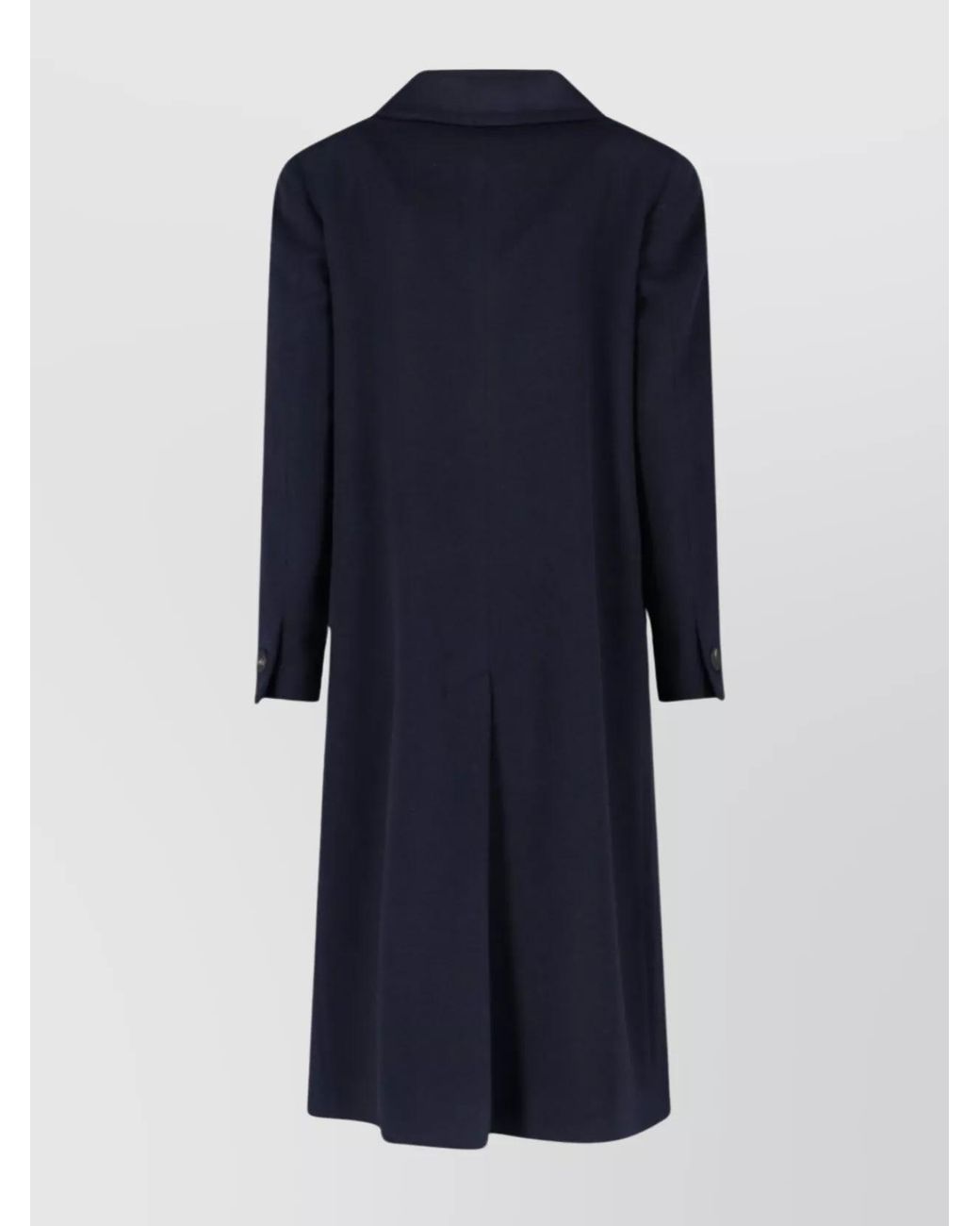 Tagliatore Blue Cashmere Double-Breasted Belted Fitted Jacket
