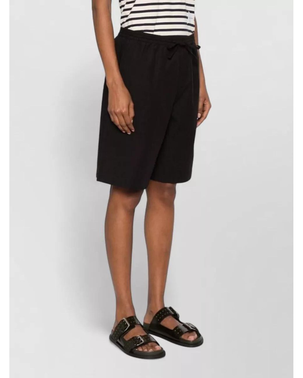 DUNST Black Cropped Pajama Shorts