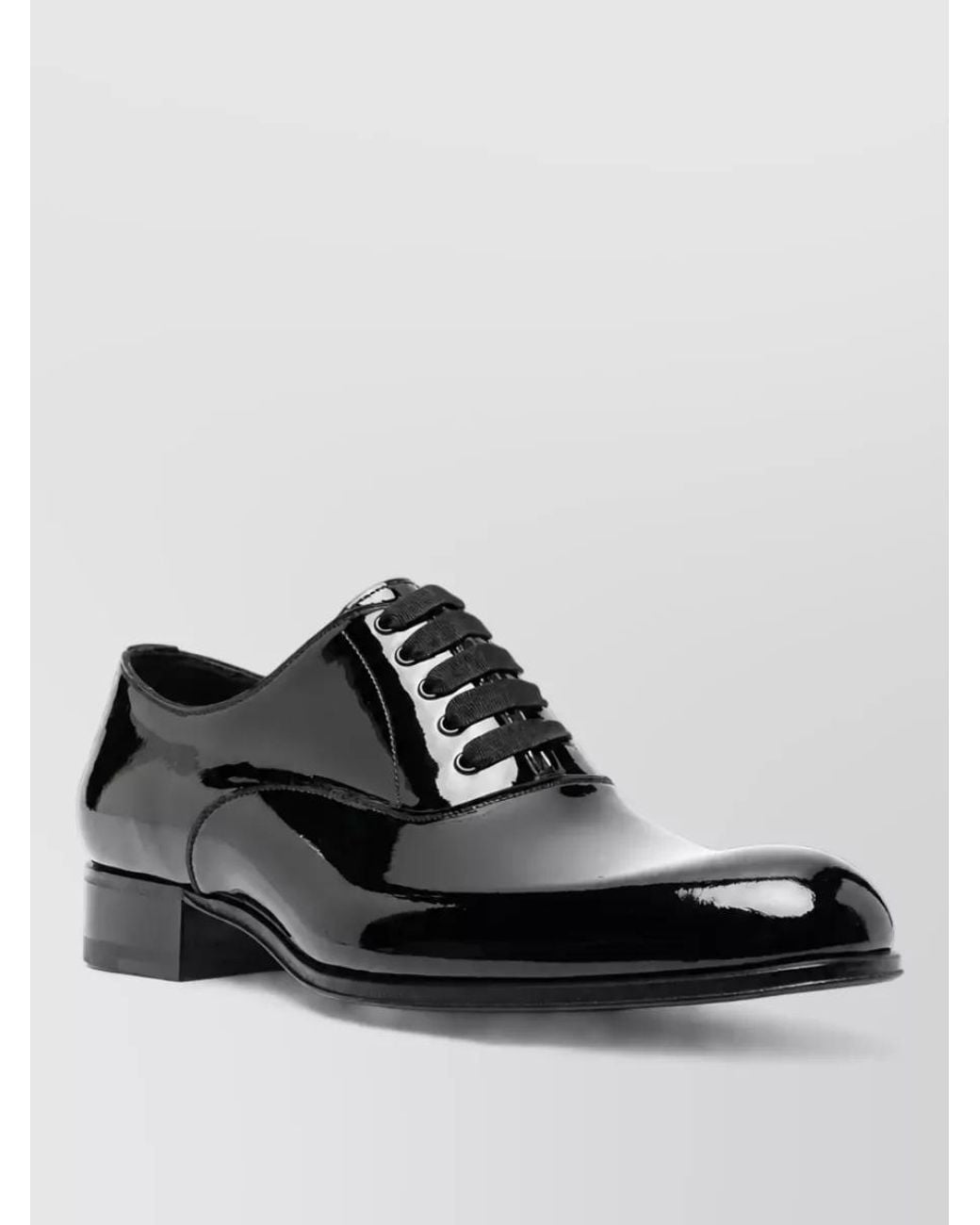 Tom Ford Black Patent Leather Oxford Shoes for men