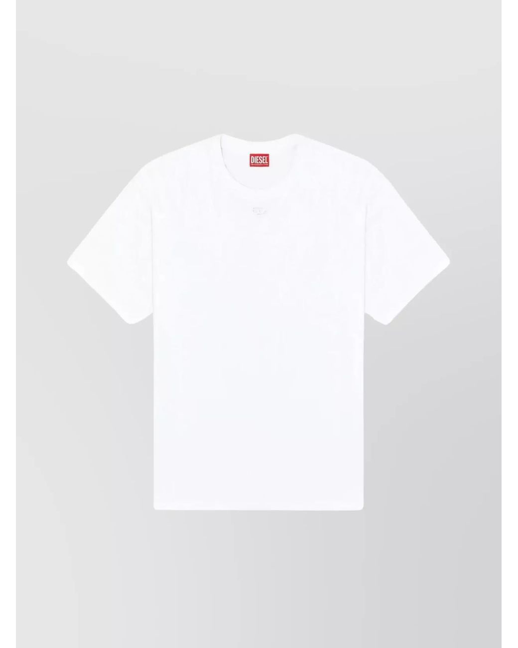 DIESEL White Cotton T-Shirt for men