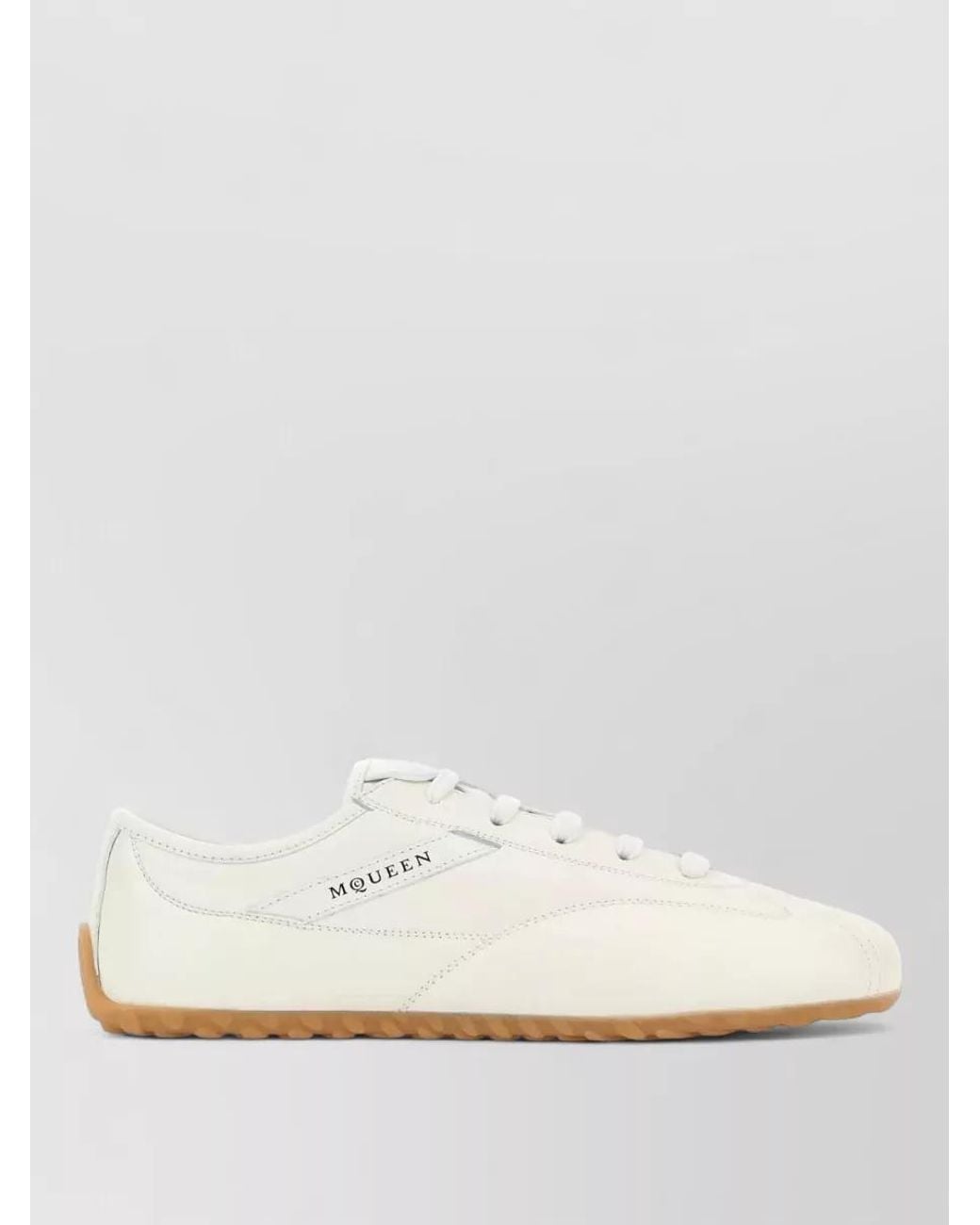McQueen Natural Leather Low-Top Sneakers
