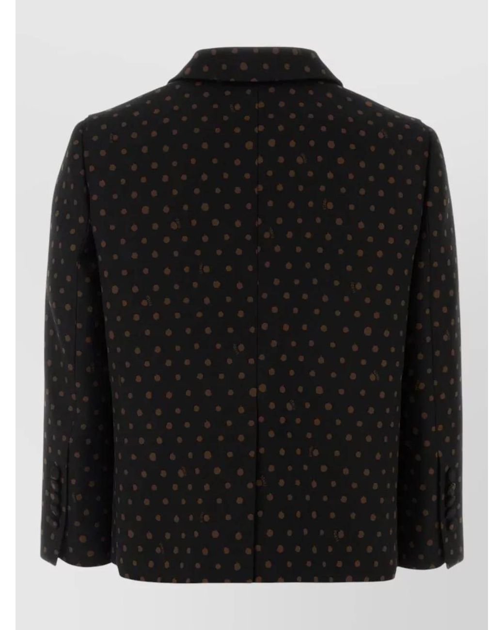 Fendi Black Polka-Dot Double-Breasted Blazer