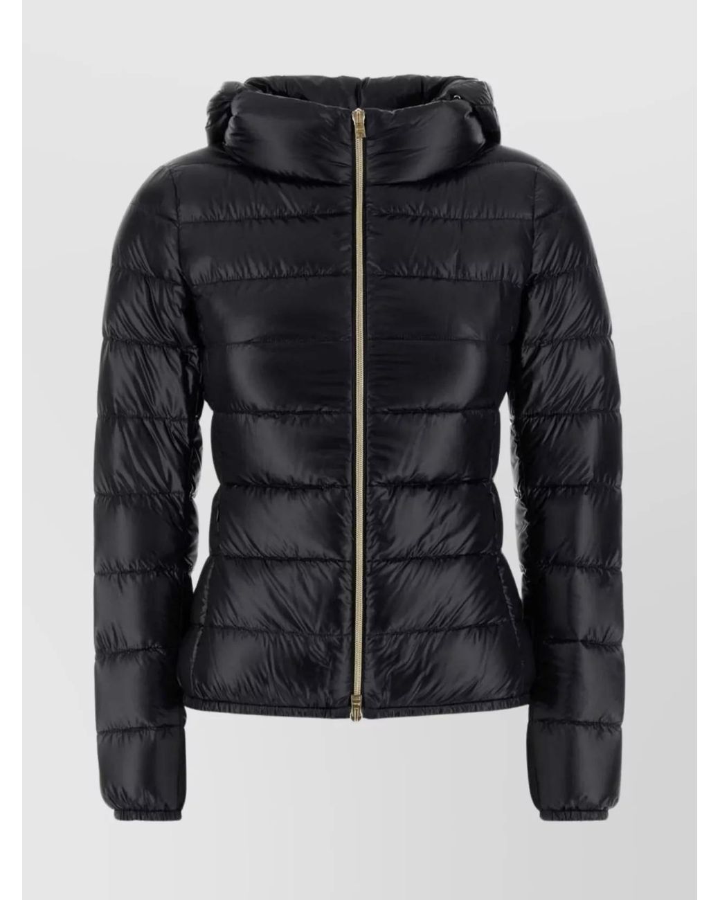 Herno Black Down Hooded Slim-Fit Jacket