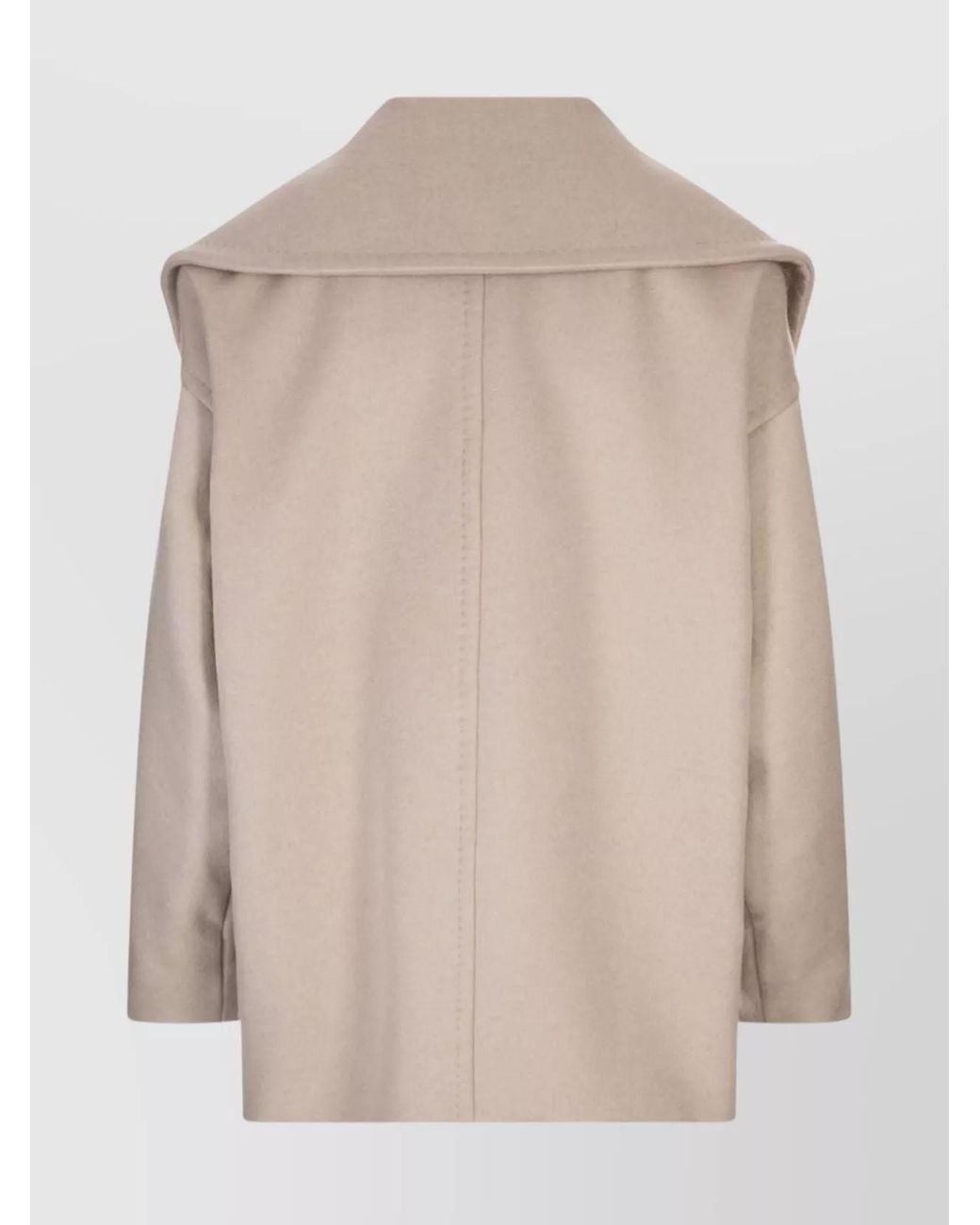 Max Mara Natural Cashmere Oversized Double-Breasted Pea Coat