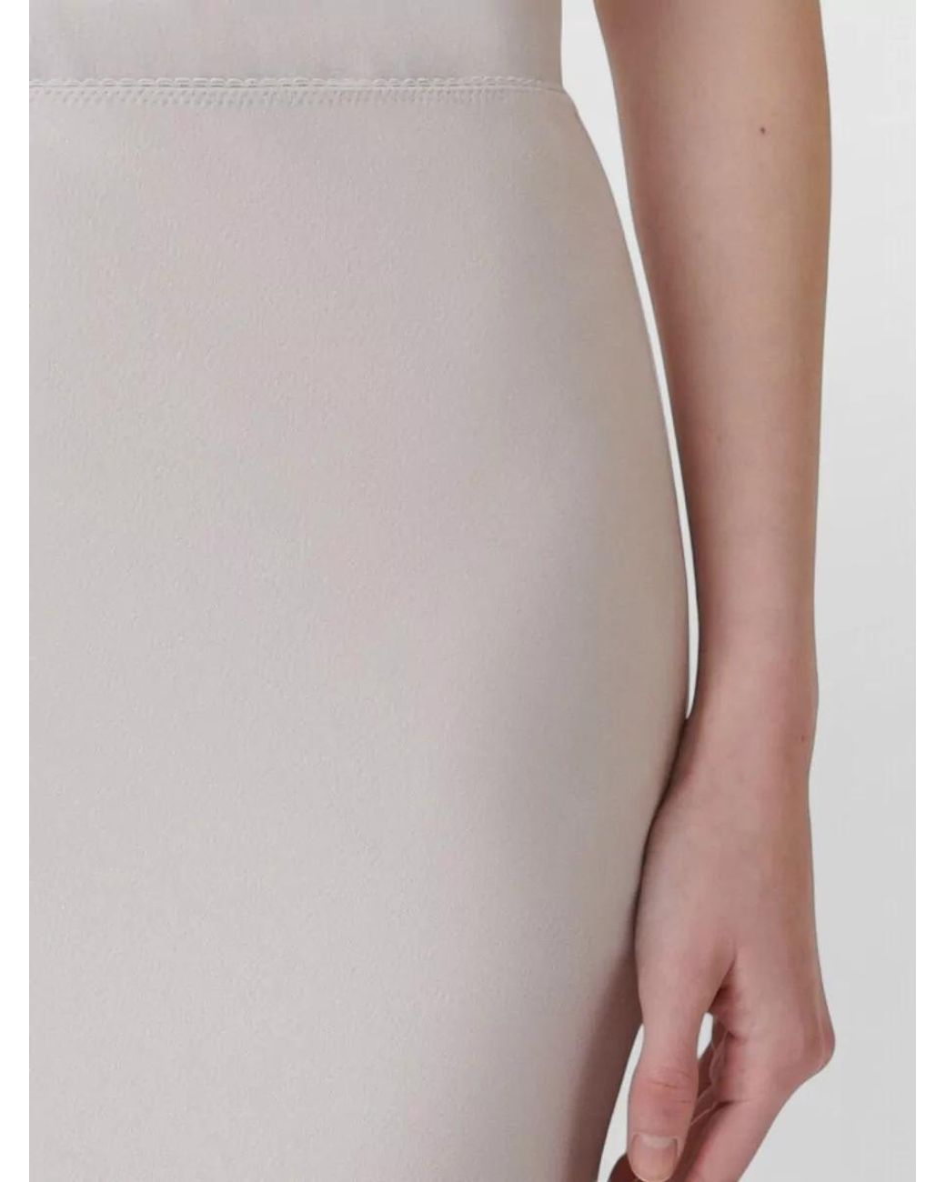 Fabiana Filippi White Satin High-Rise Maxi Skirt