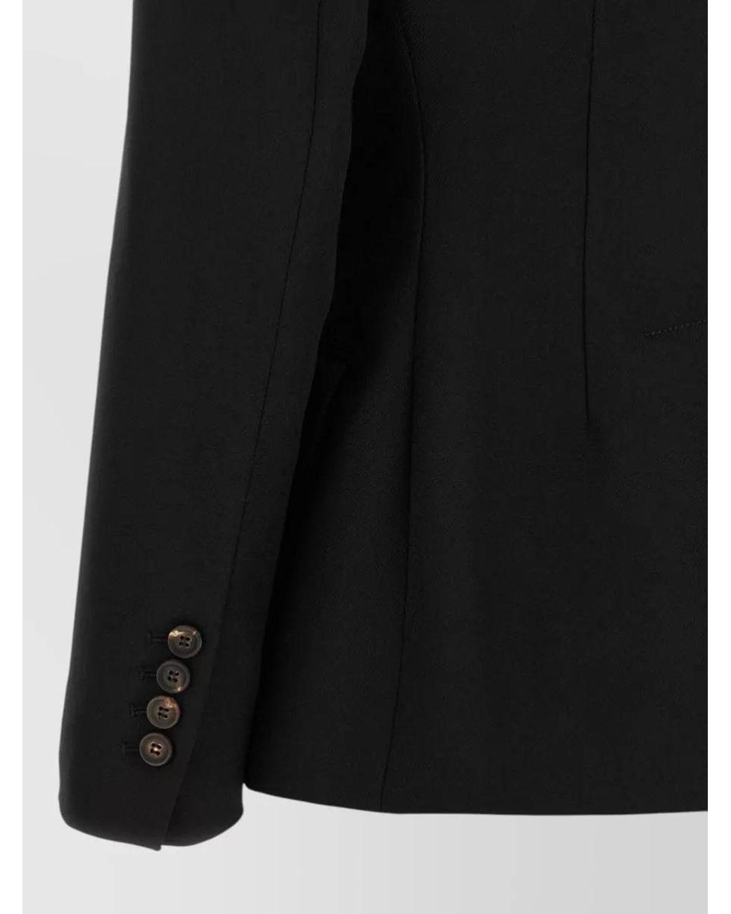 Brunello Cucinelli Black Virgin Wool Double-Breasted Blazer