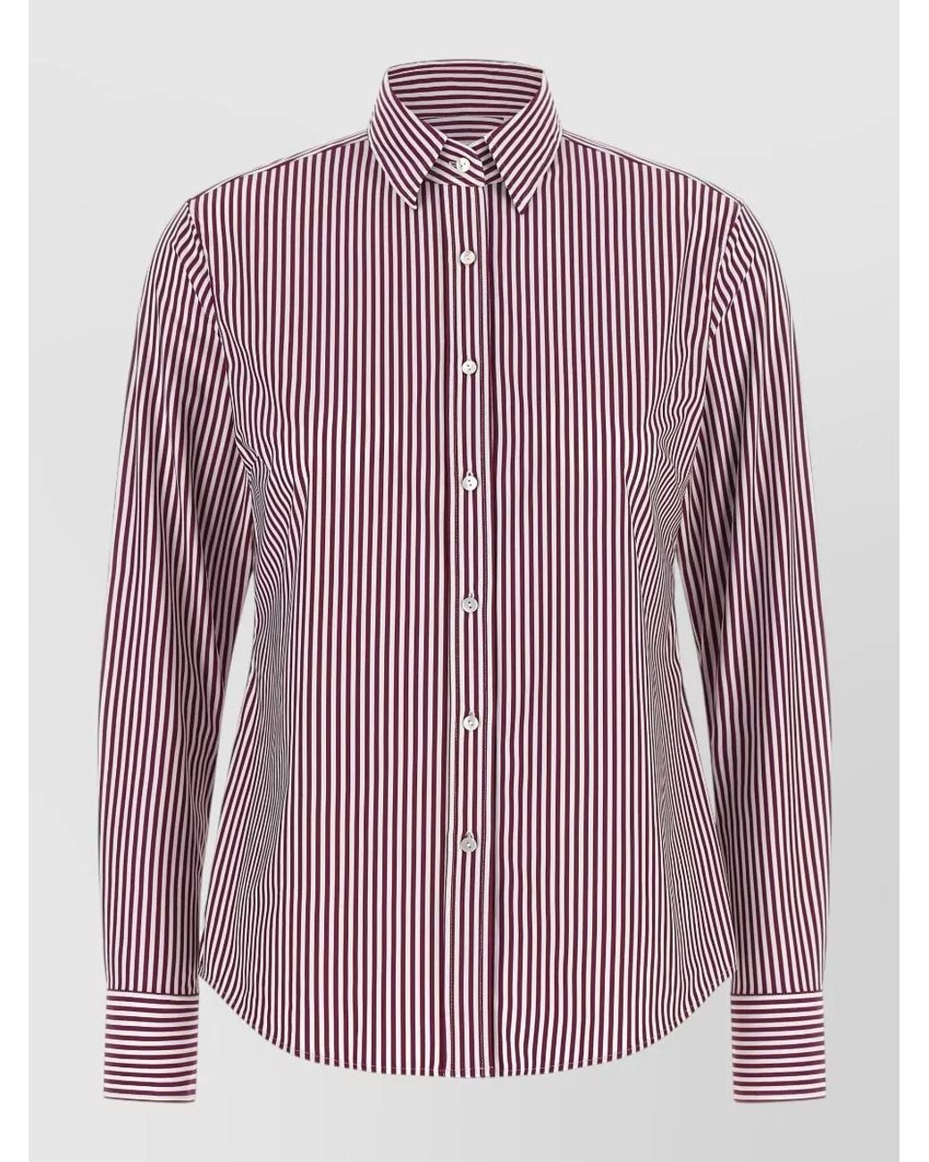 Xacus Purple Striped Shirt