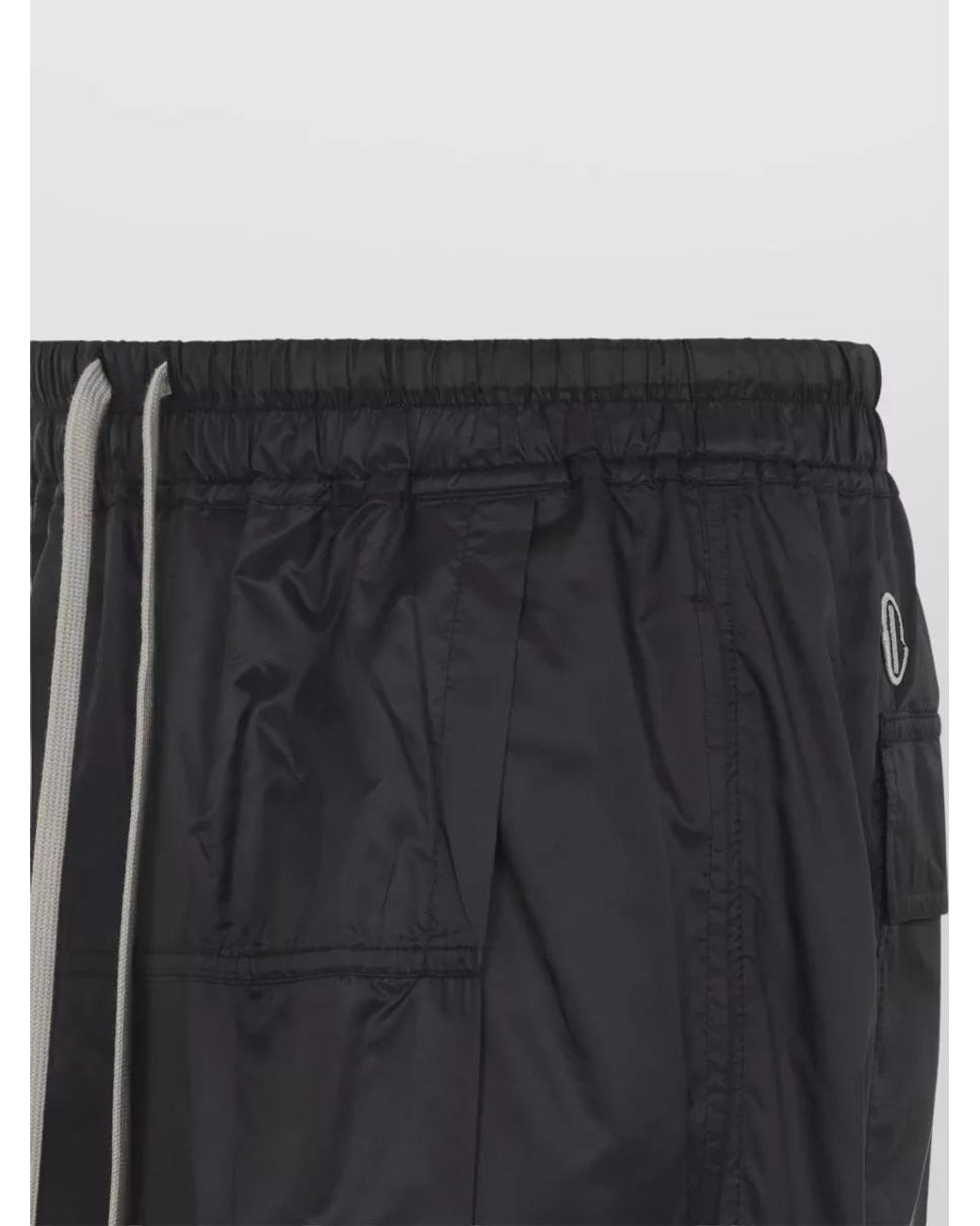 Moncler Black Polyester Knee-Length Kilt Shorts for men