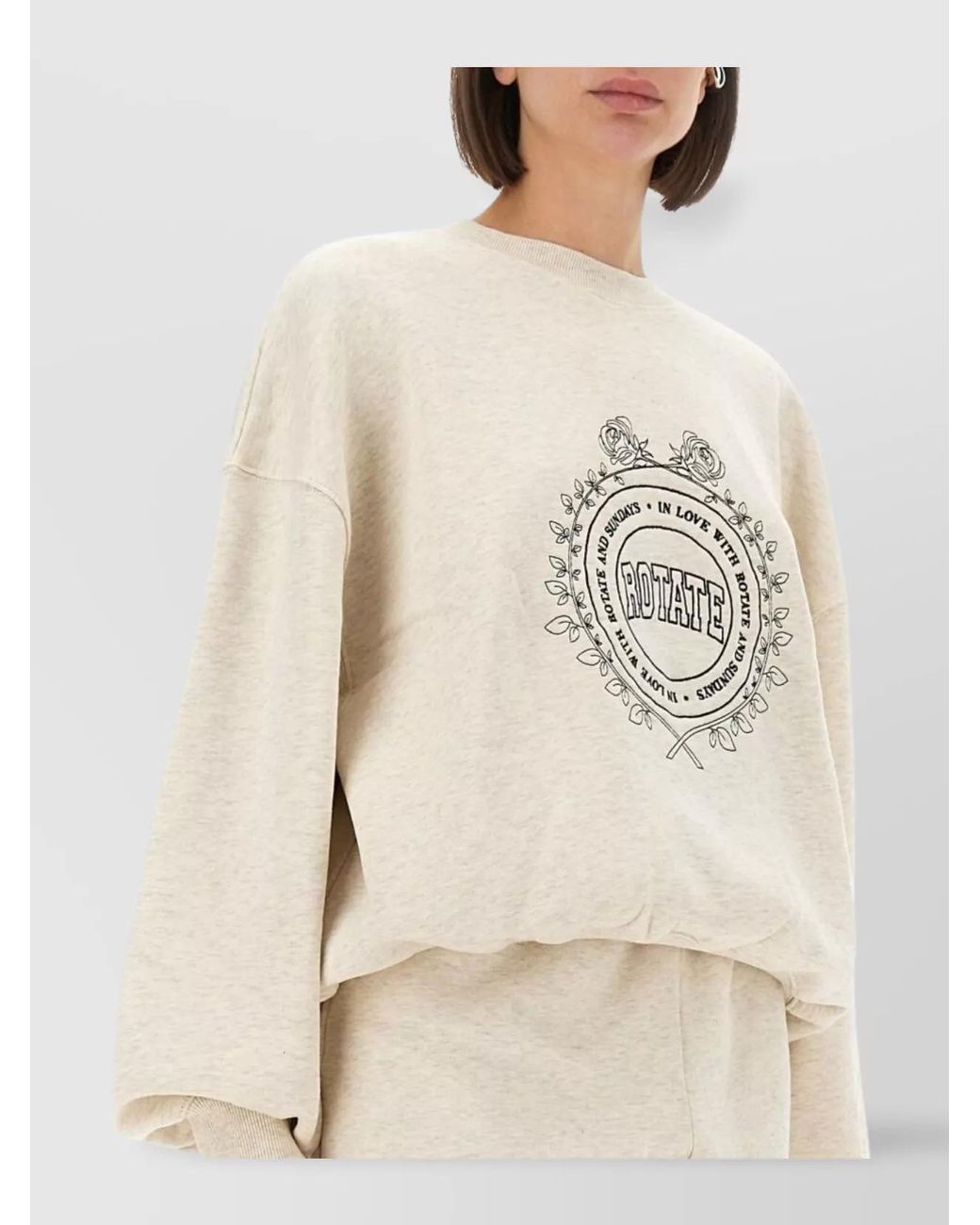 ROTATE BIRGER CHRISTENSEN Natural Organic Cotton Sweatshirt