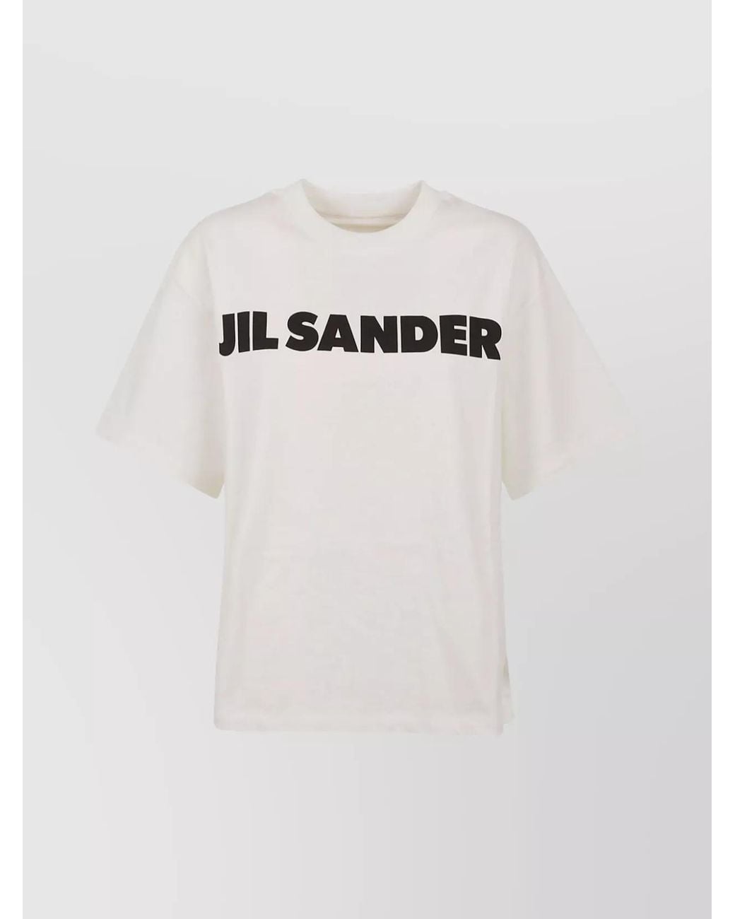 Jil Sander Black Oversized Cotton Logo-Print T-Shirt for men