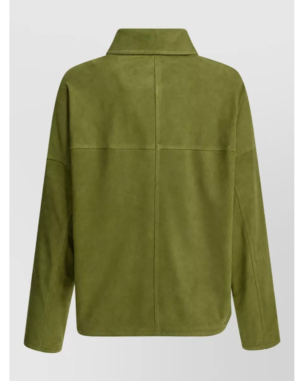 FURLING BY GIANI Green Suede Single Breasted Coat