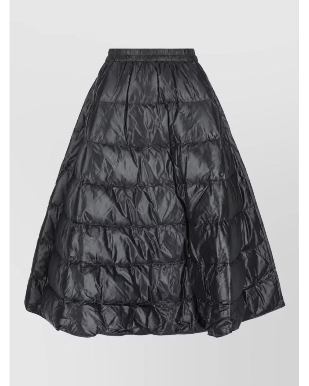 Moncler Black Quilted Knee-Length Puffer Coat
