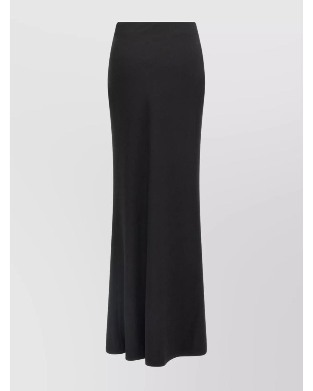 Alessandra Rich Black Silk Straight Skirt