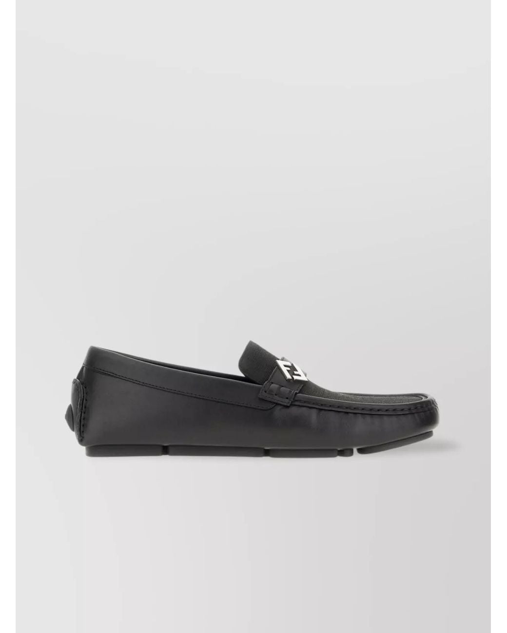 Fendi Multicolor Leather Driver Loafers for men