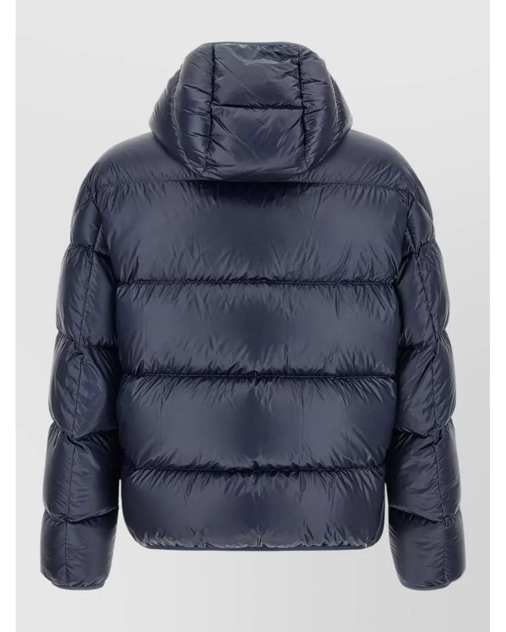 Moncler Blue Down Hooded Quilted Puffer Jacket for men