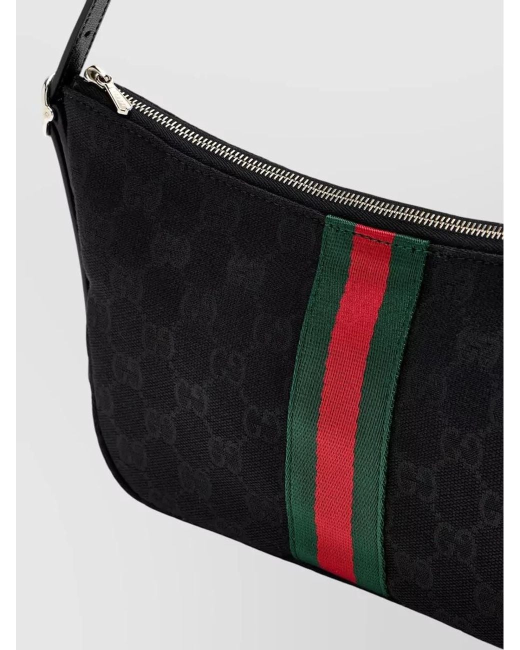 Gucci Black Logo-Print Shoulder Bag for men