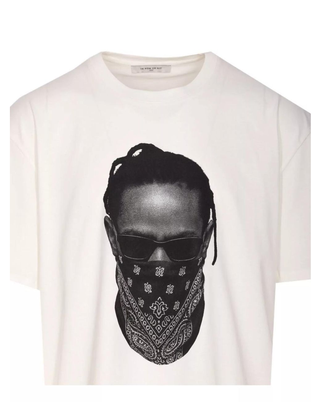 Ih Nom Uh Nit White Cotton Printed T-Shirt for men