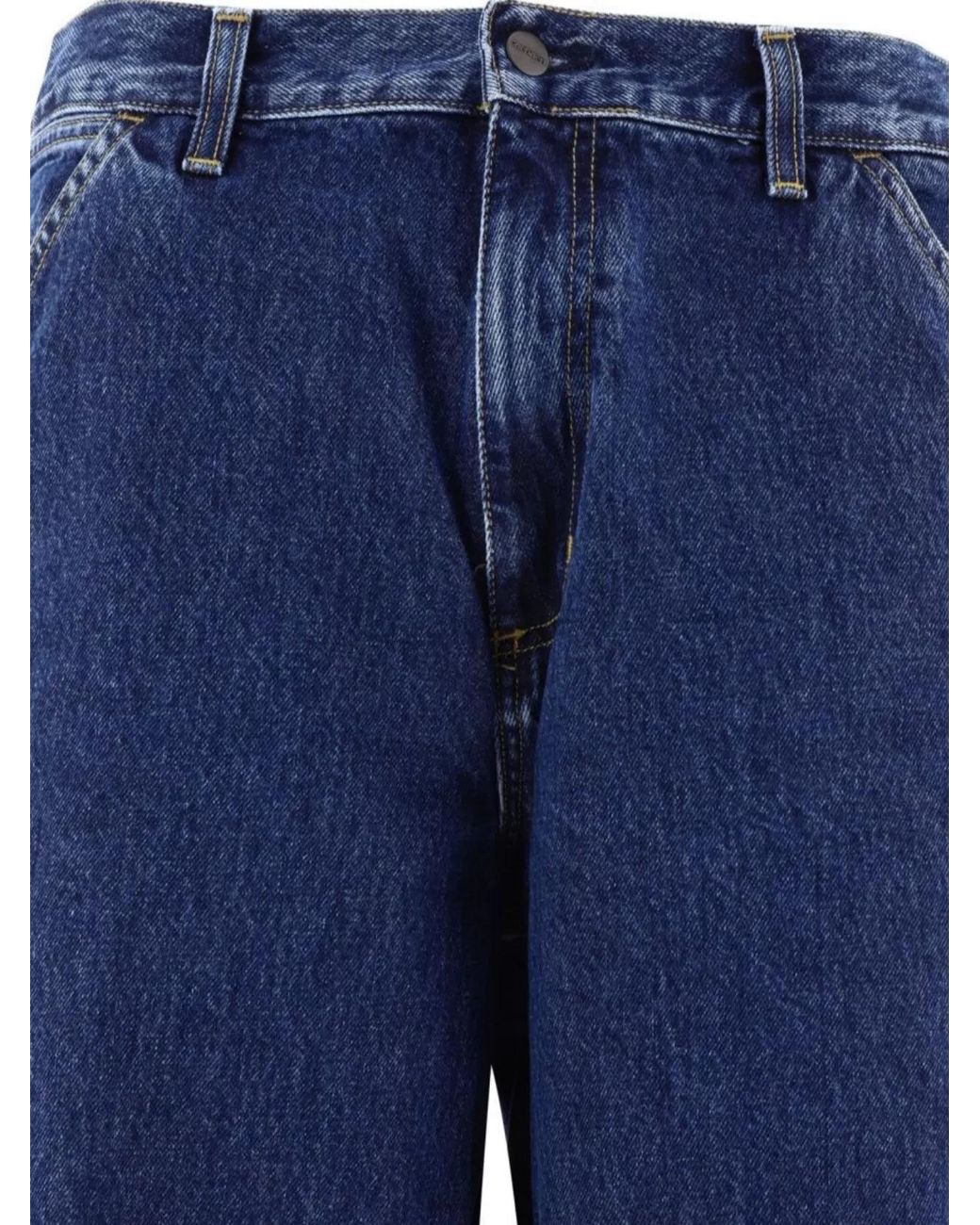 Carhartt Blue Denim Mid-Rise Straight-Leg Jeans for men