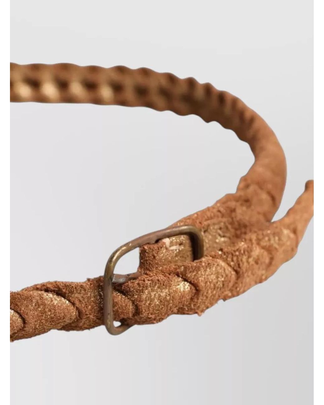 Ermanno Scervino Brown Leather Braided Belt