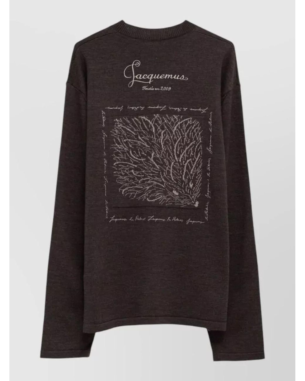Jacquemus Black Merino Wool Crewneck T-Shirt for men