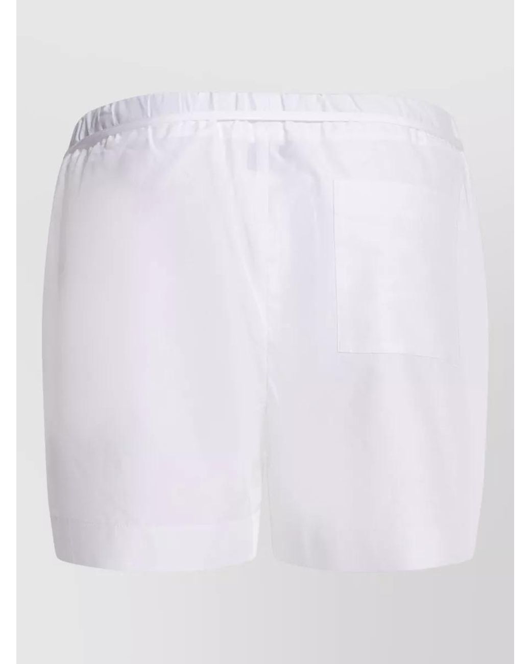 Loulou de Saison White Cotton Knee-Length Shorts
