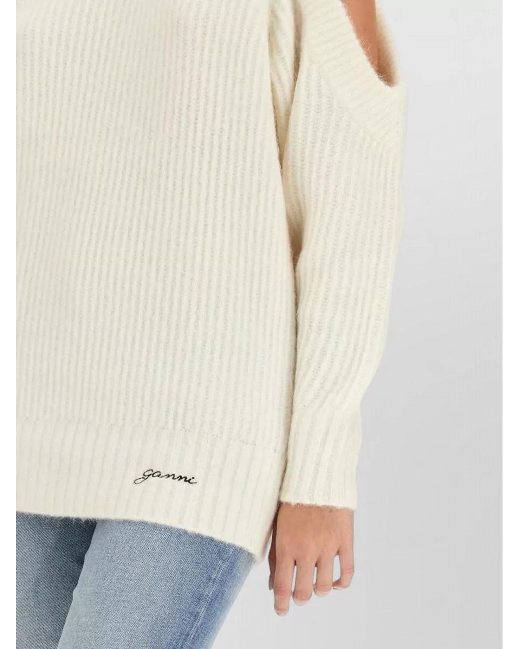 Ganni Natural Slim-Fit Sweater