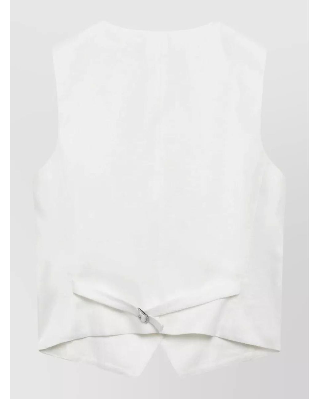 Weekend by Maxmara White Linen Waistcoat