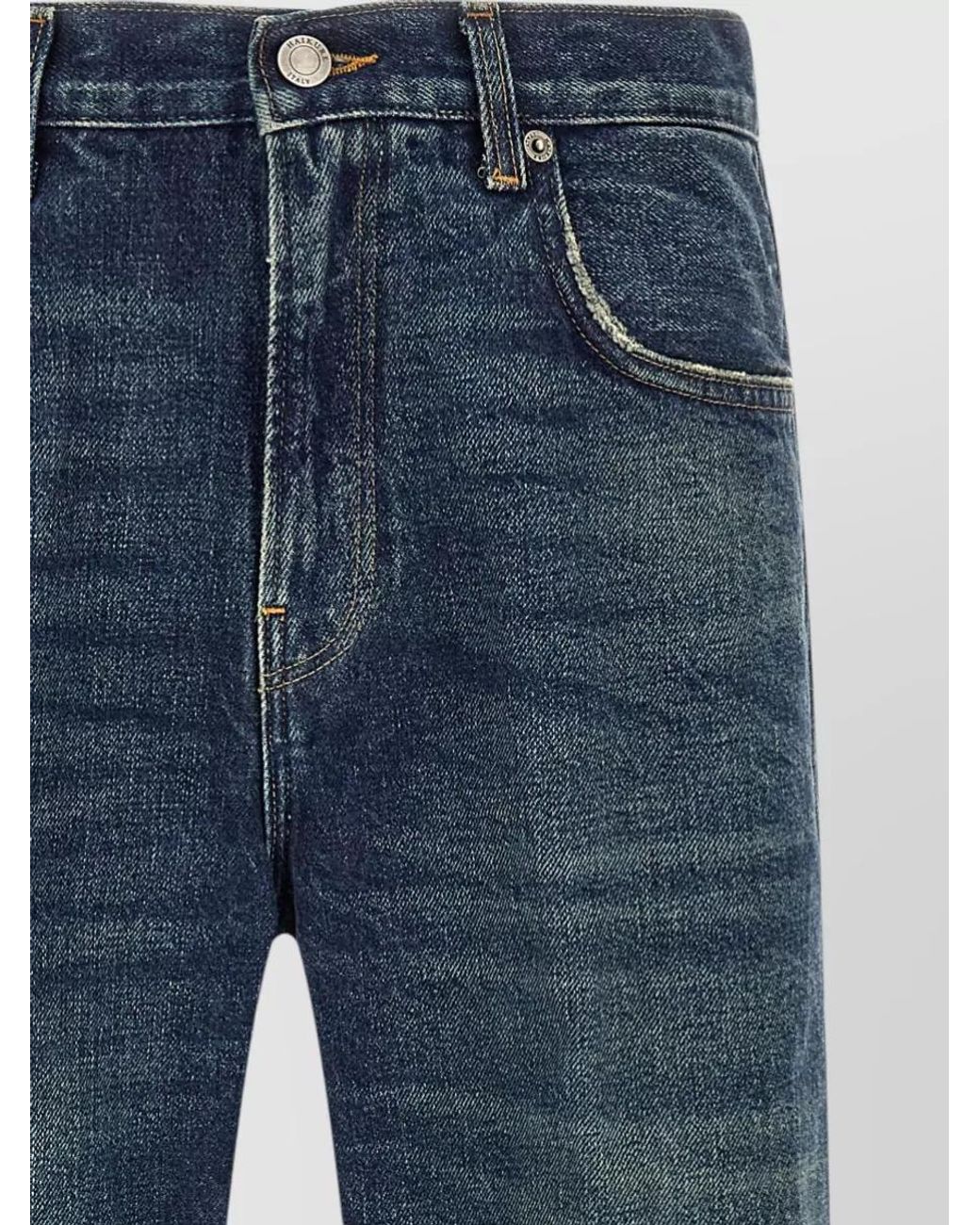 Haikure Blue Denim Relaxed-Fit Jeans