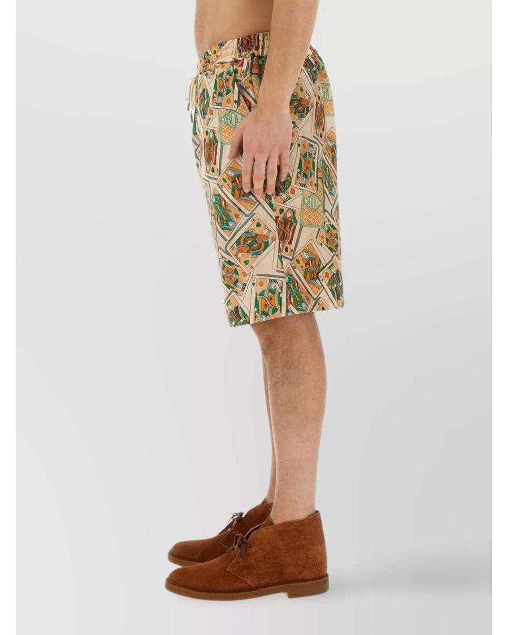 Drole de Monsieur Natural Printed Chino Shorts for men