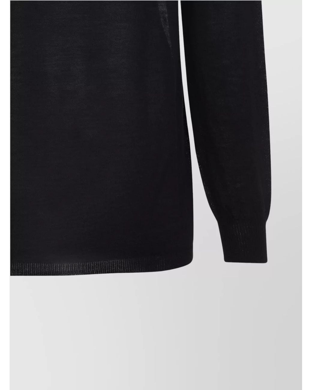 Rick Owens Blue Virgin Wool Oversized Ribbed Turtleneck Sweater for men
