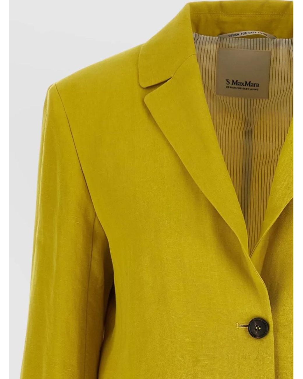 Max Mara Yellow Linen Blazer Clothing
