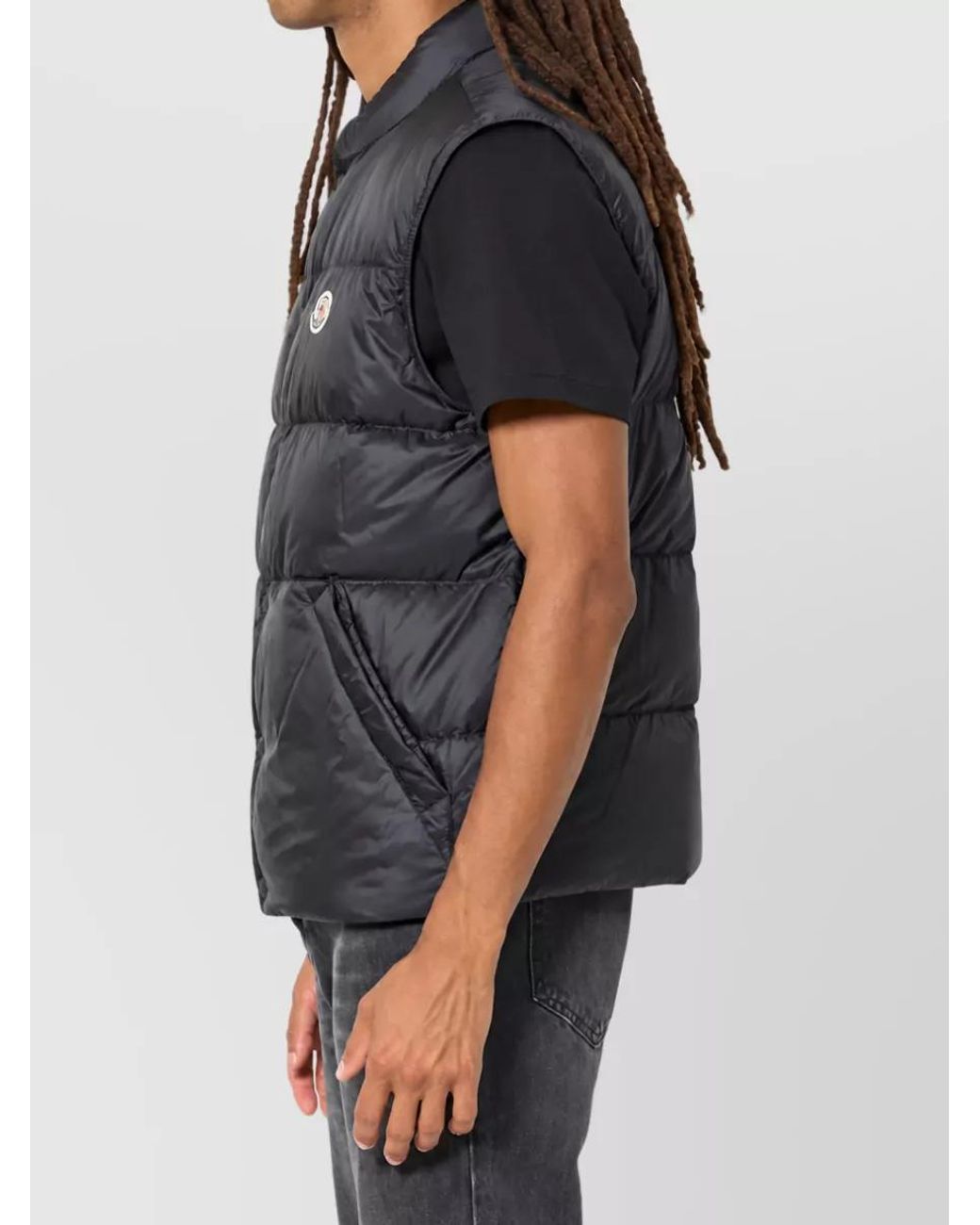 Moncler Black Down Quilted Puffer Gilet for men