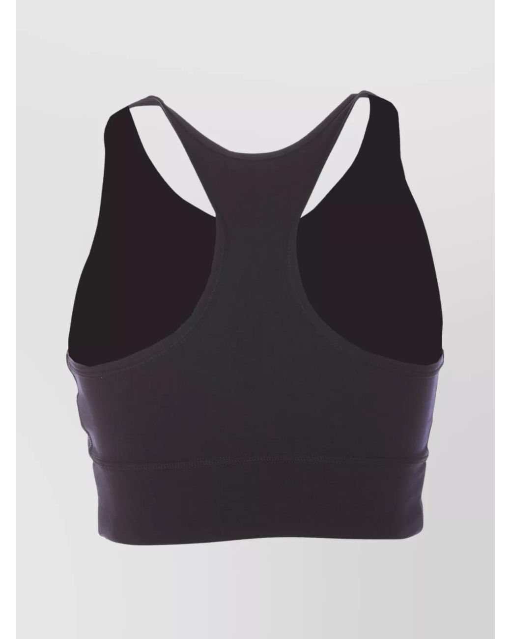 Balenciaga Black Stretch Technical Jersey Cropped Racerback Sports Bra