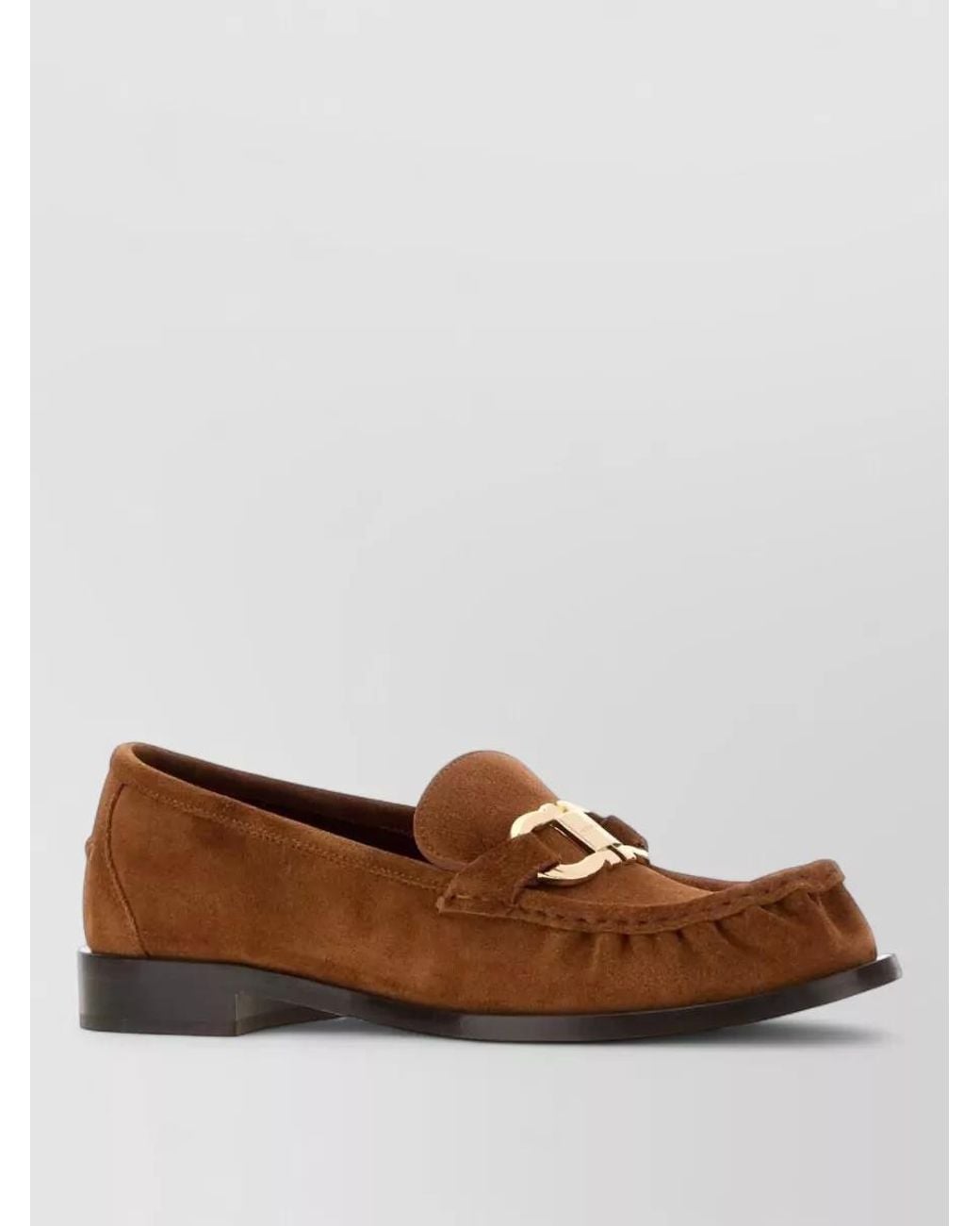 Ferragamo Brown Suede Loafers