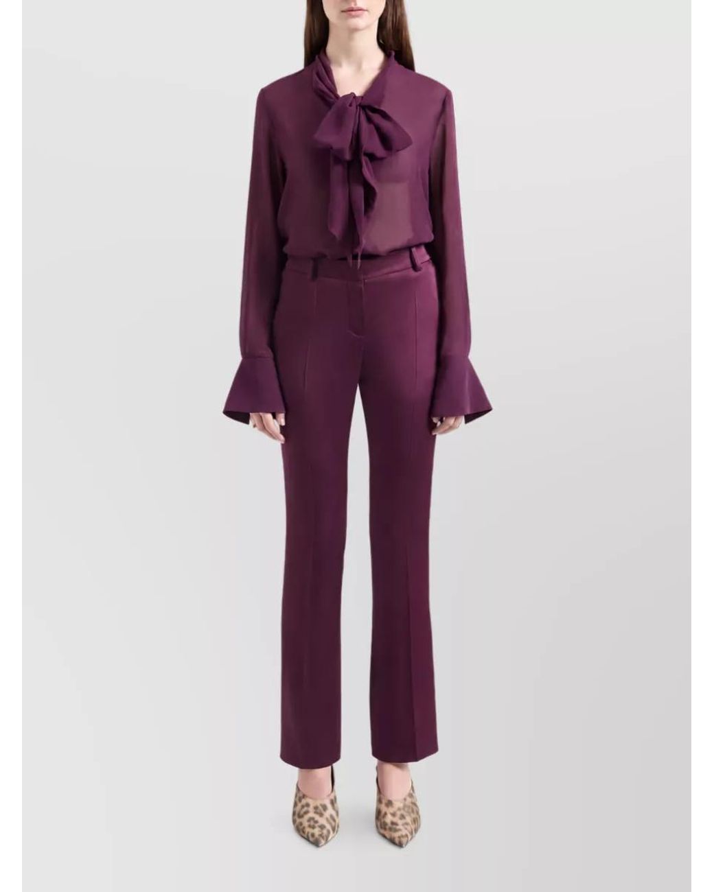 Nina Ricci Purple Silk Suit Jacket