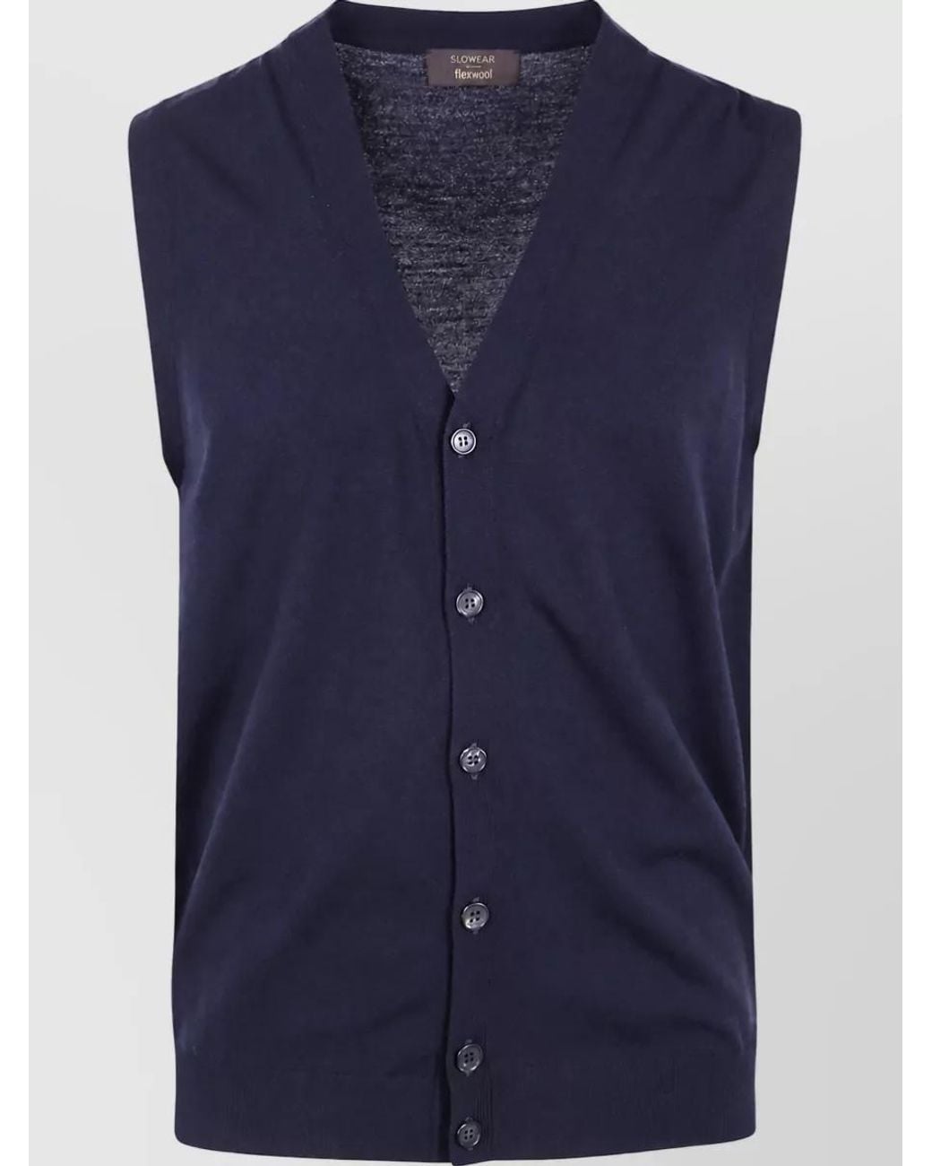 Zanone Blue Wool Vest for men