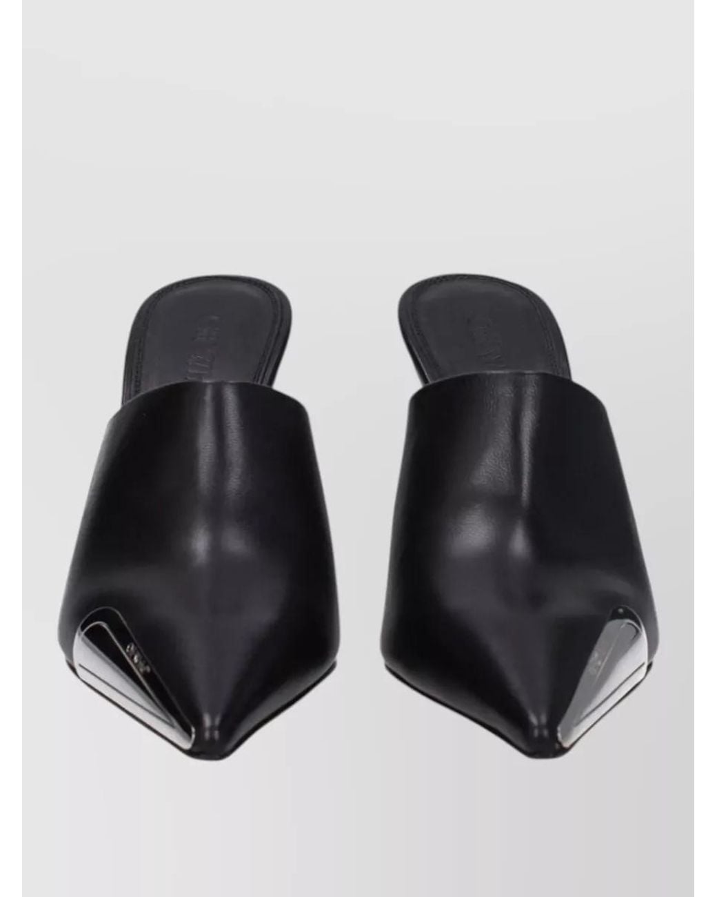 Off-White c/o Virgil Abloh Black Leather High Heel Mules