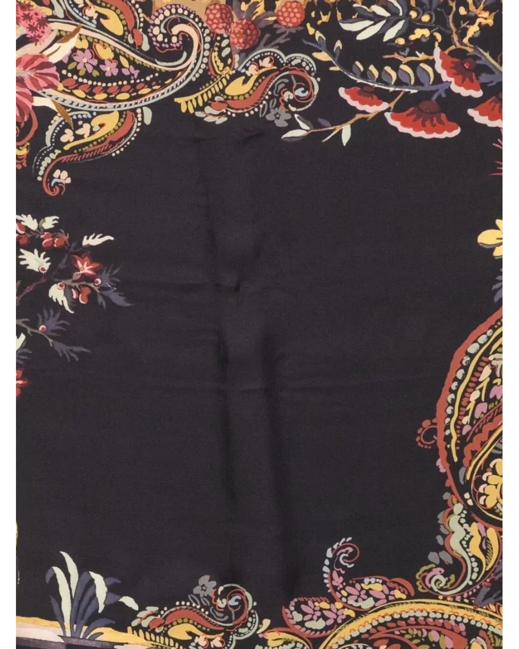 Etro Metallic Silk Printed Foulard