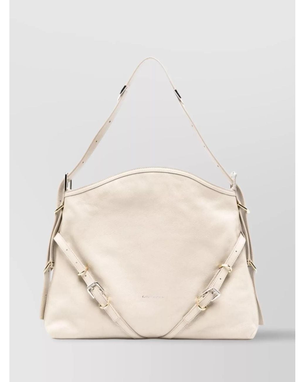 Givenchy Natural Voyou Medium Leather Shoulder Bag