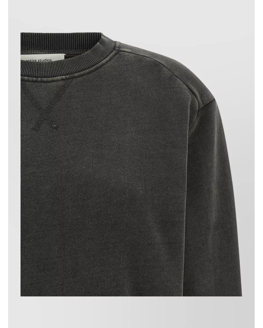 Entire studios Gray Ribbed Boxy-Fit Crewneck Sweatshirt