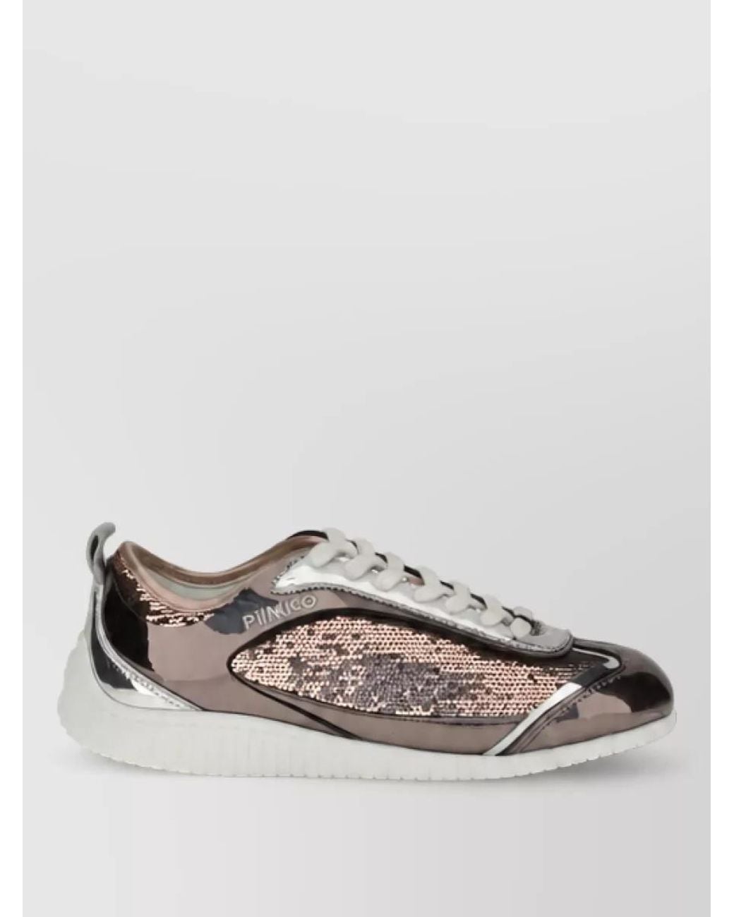 Pinko Multicolor Sequined Low-Top Sneakers