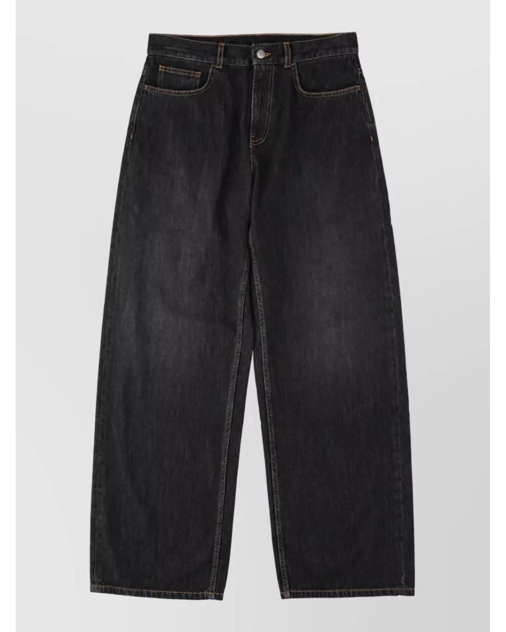 Palm Angels Black Wide-Leg Jeans for men