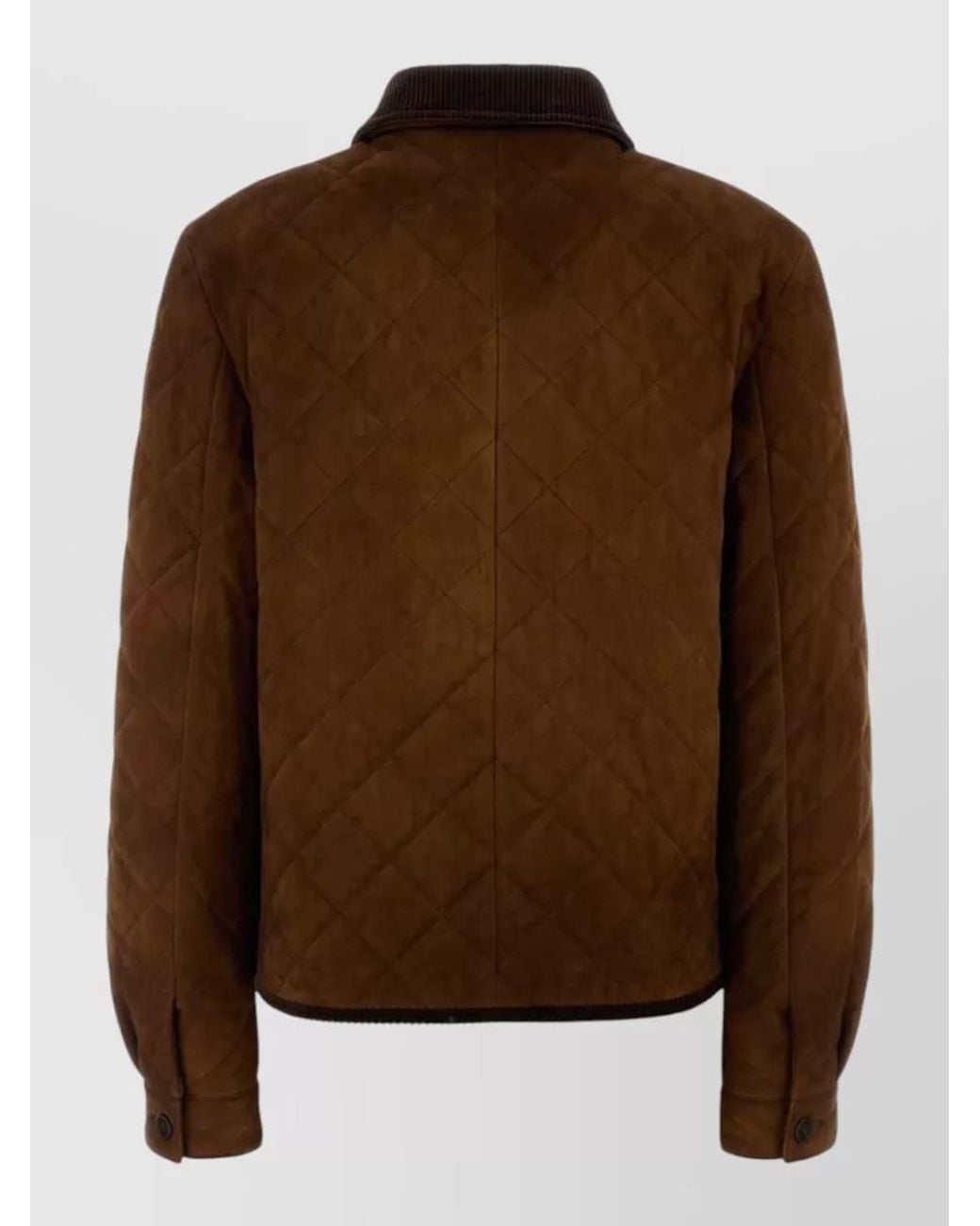 Miu Miu Brown Lamb Leather Single-Breasted Coat
