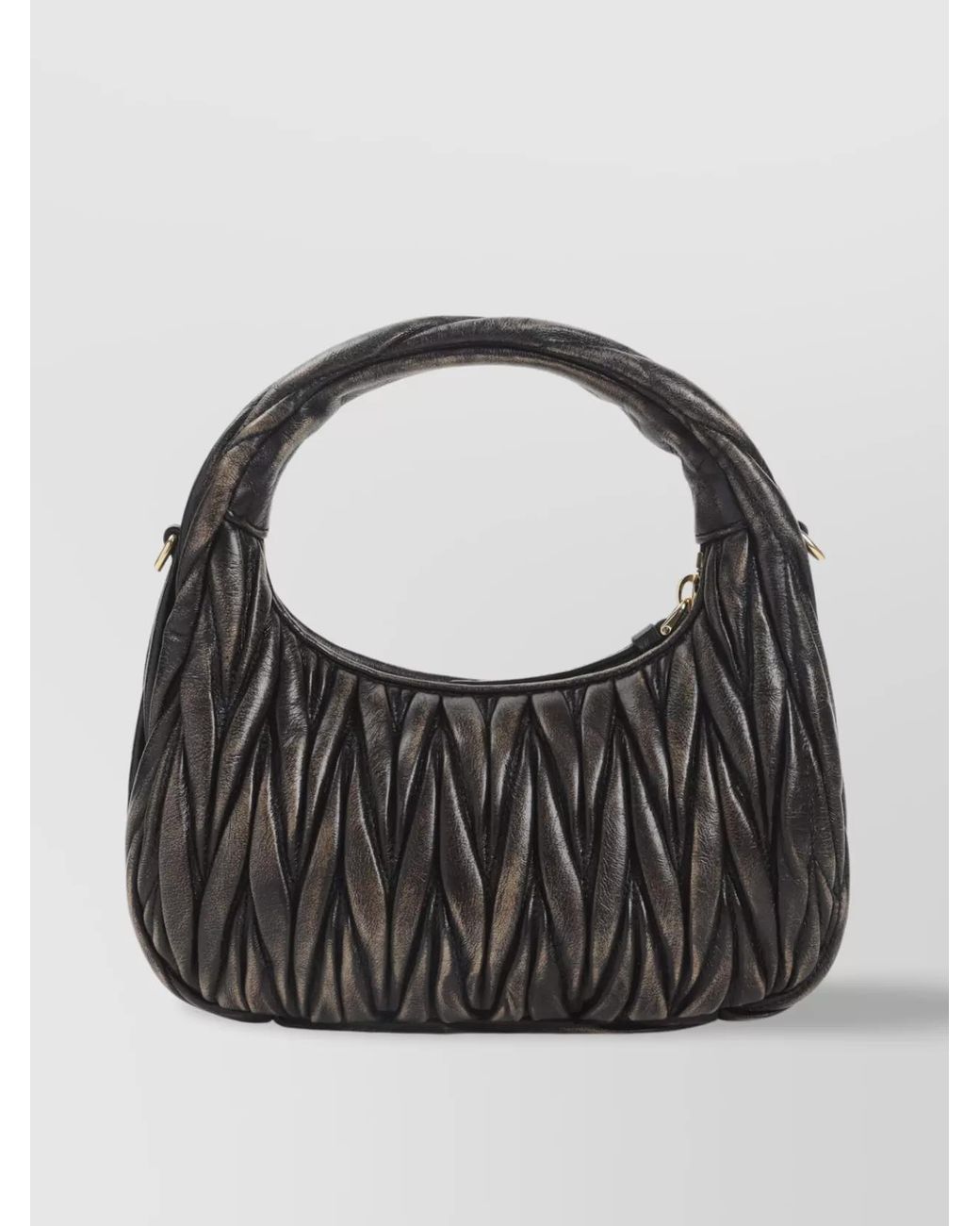 Miu Miu Black Wander Quilted Leather Shoulder Bag