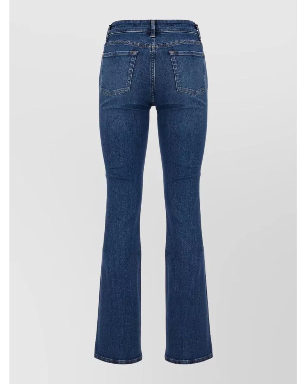 7 For All Mankind Blue Denim High-Rise Bootcut Jeans