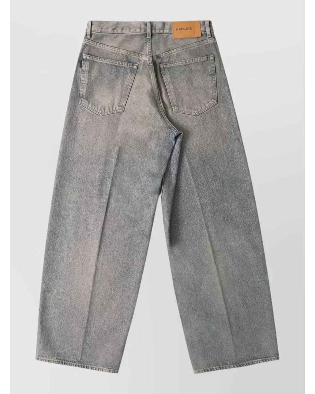 Haikure Gray Mid-Rise Straight-Leg Jeans for men