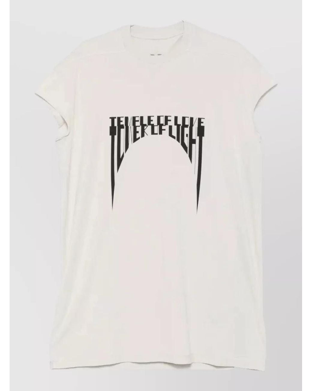 Rick Owens Multicolor Ribbed Oversized Sleeveless Cotton T-Shirt for men
