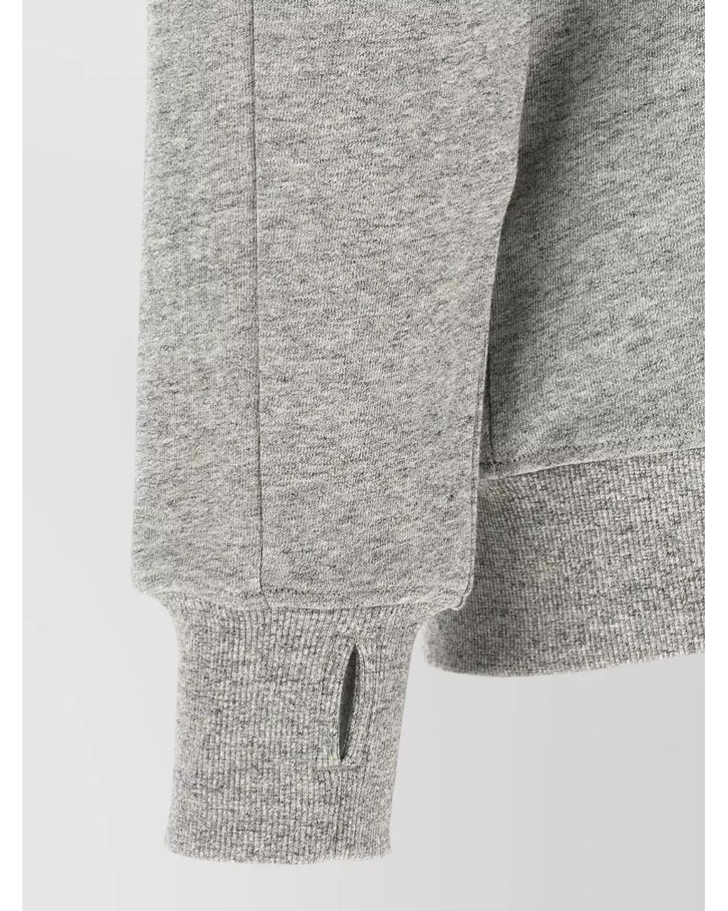 C P Company Gray Cotton High Neck Half Zip Sweatshirt for men