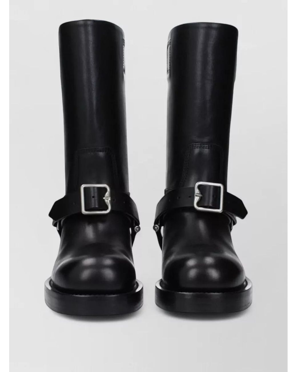 Burberry Black Leather Mid-Calf Boots